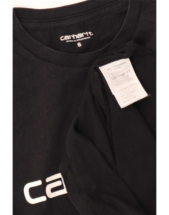 Carhartt Herren Graphic T-Shirt Top Small Schwarz Baumwolle