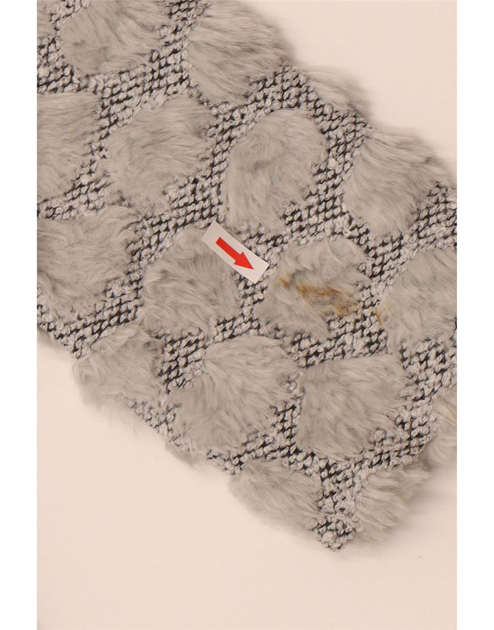 French Connection Damen-Blazer aus Kunstfell, Größe S, Grau, Polyester