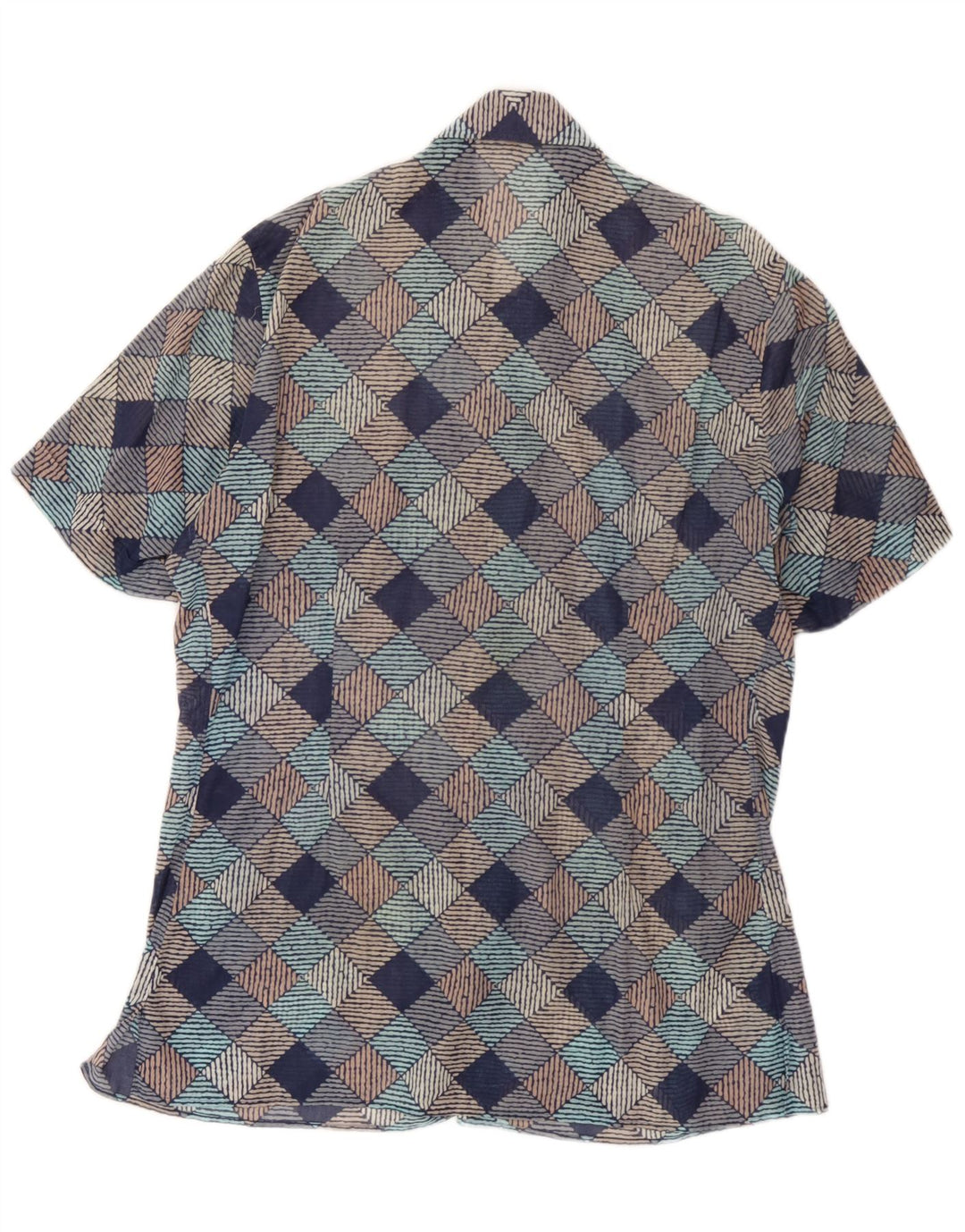 Vintage Herren Kurzarmshirt XL Mehrfarbig Geometrisch