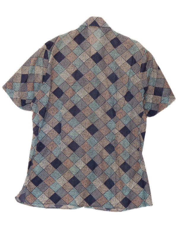 Vintage Herren Kurzarmshirt XL Mehrfarbig Geometrisch