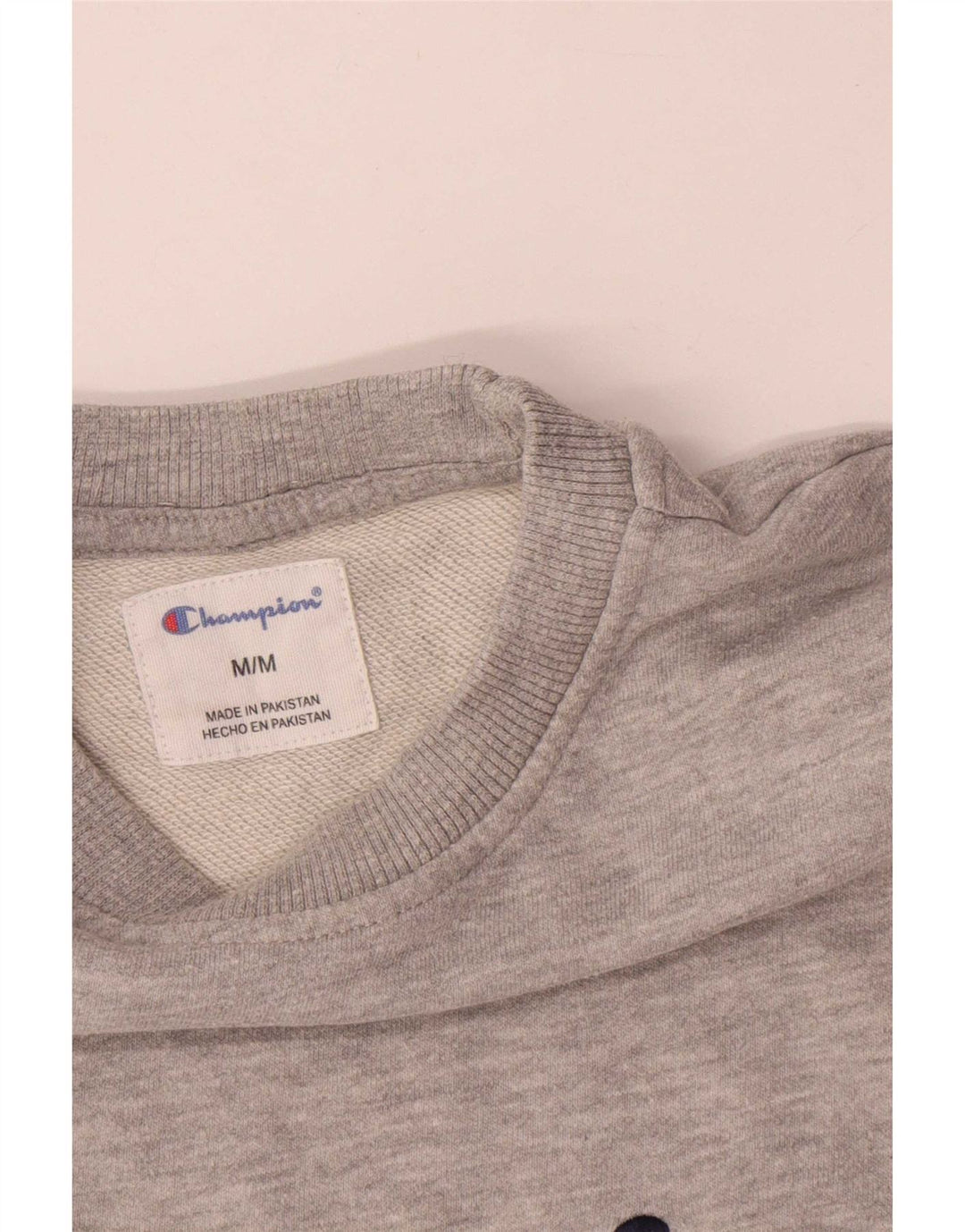 Champion Herren-Sweatshirt mit Grafik, mittelgrau gefleckte Baumwolle