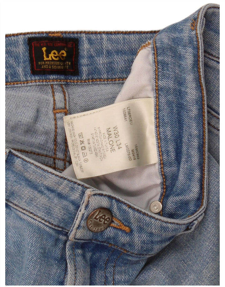 Lee Herren Malone Slim Jeans W30 L34 Blaue Baumwolle