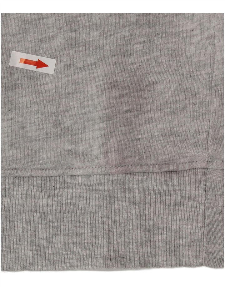 Marks & Spencer Damen Kapuzenpullover UK 12 Mittelgrau gefleckte Baumwolle