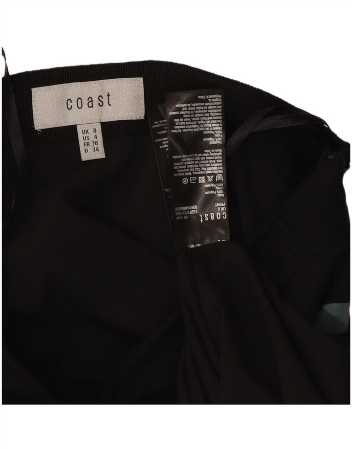 Coast Damen Bleistiftrock UK 8 Small W26 Schwarz geblümtes Polyester