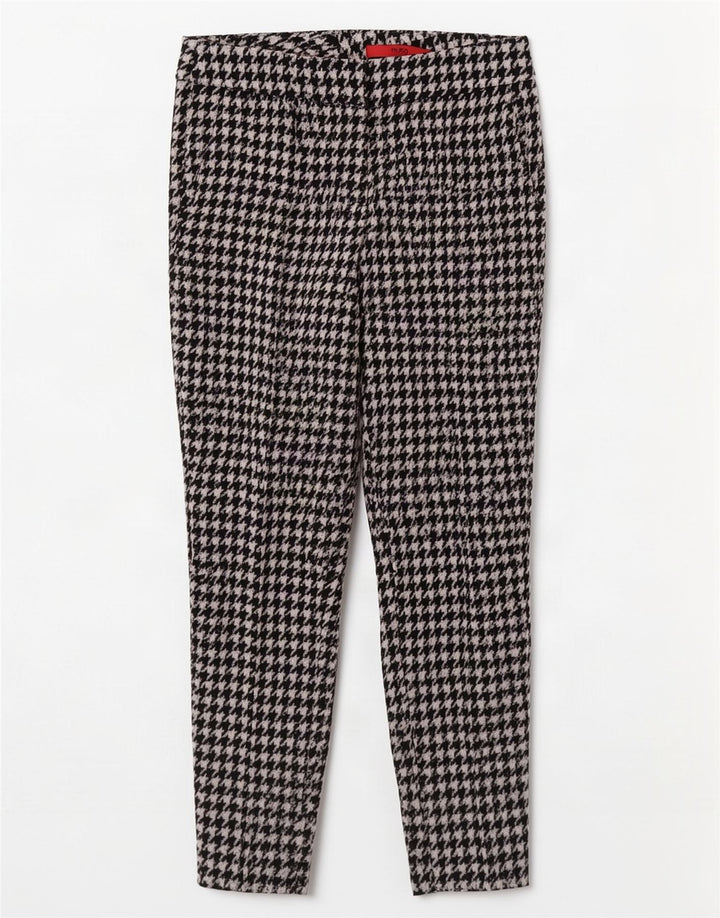 Hugo Boss Damen Slim Cropped-Hose W28 L26 Schwarzer Hahnentritt