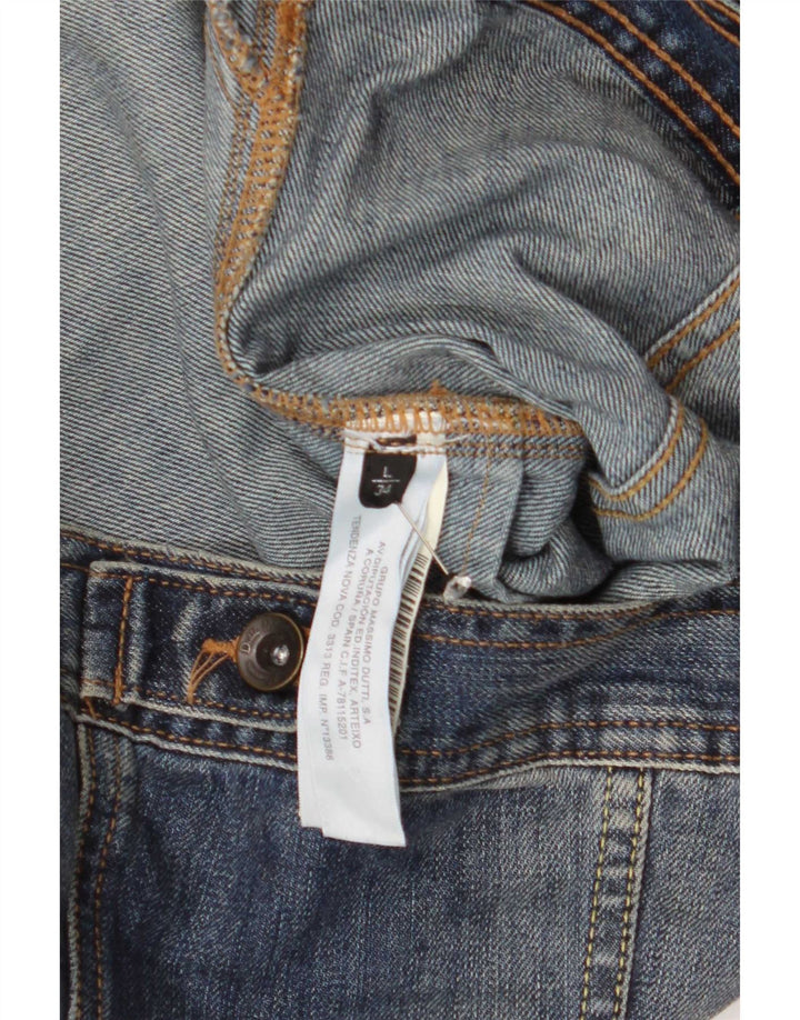Massimo Dutti Damen Jeansjacke UK 14 Große blaue Baumwolle