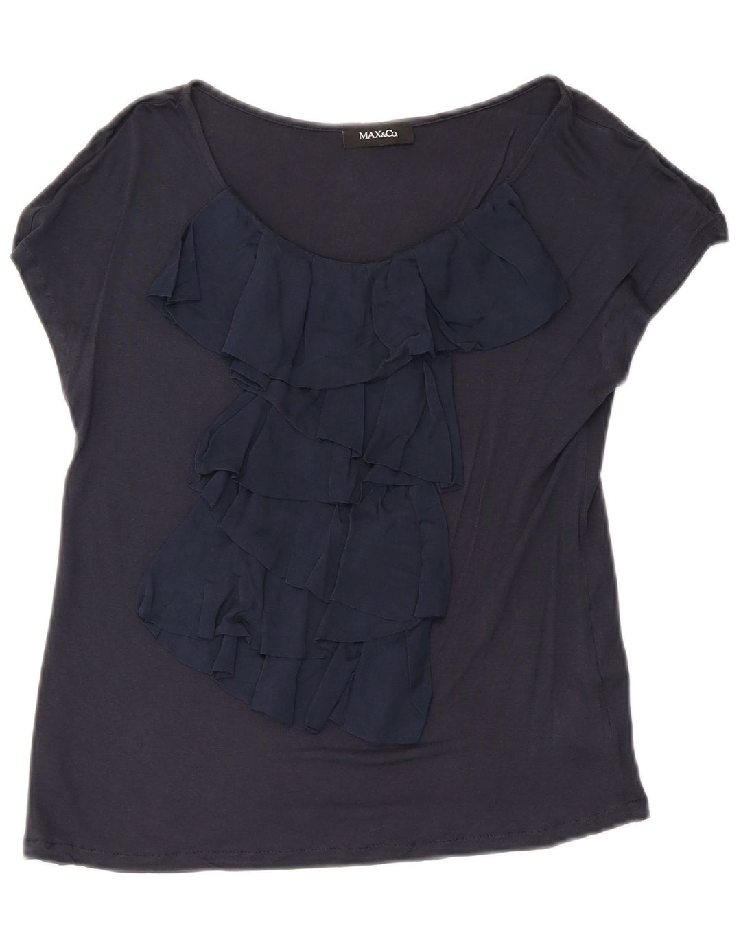 Max & Co. Damen-Blusenoberteil, Größe S, Marineblau, Viskose