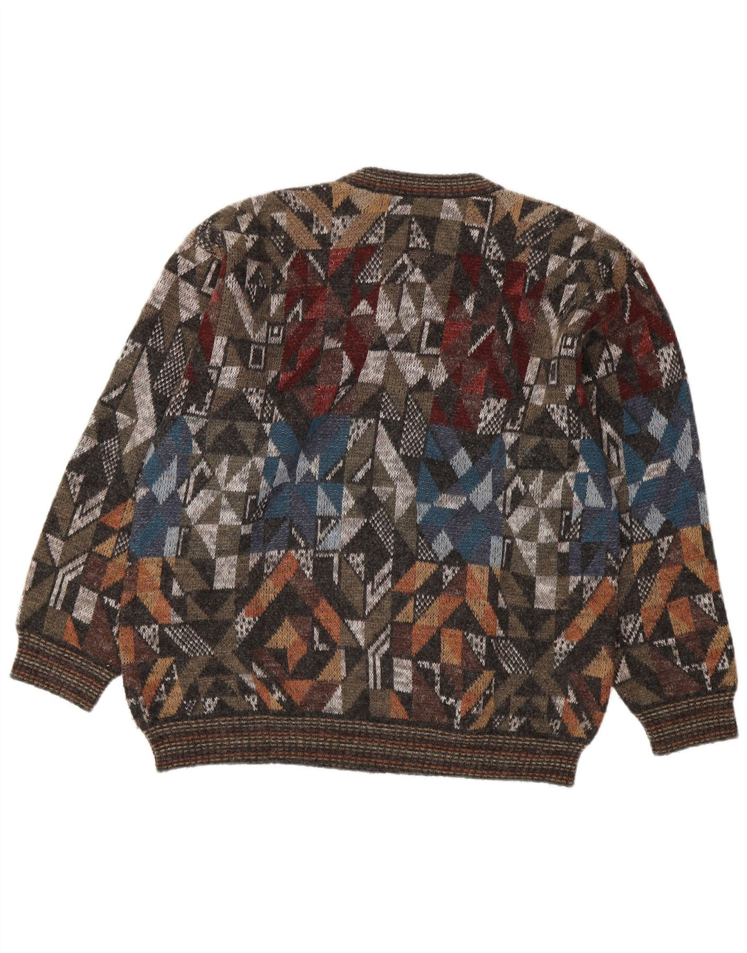 Suspense Herren-Pullover mit Rundhalsausschnitt, Größe 48, mittelgroß, mehrfarbig, geometrisch