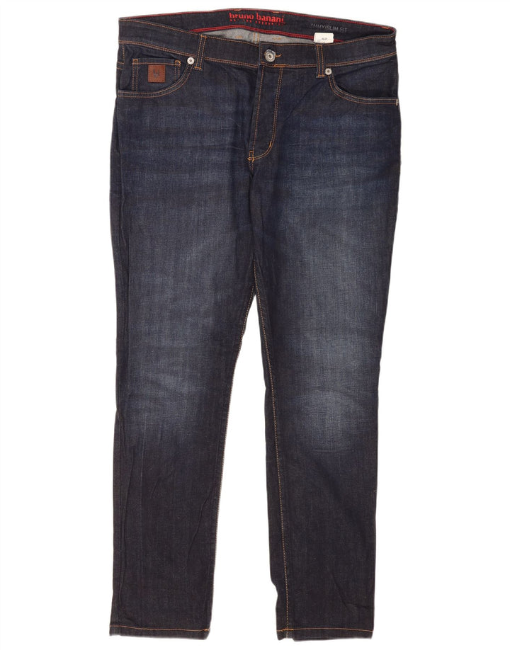 Bruno Banani Herren Slim Jeans W36 L32 Marineblau Baumwolle