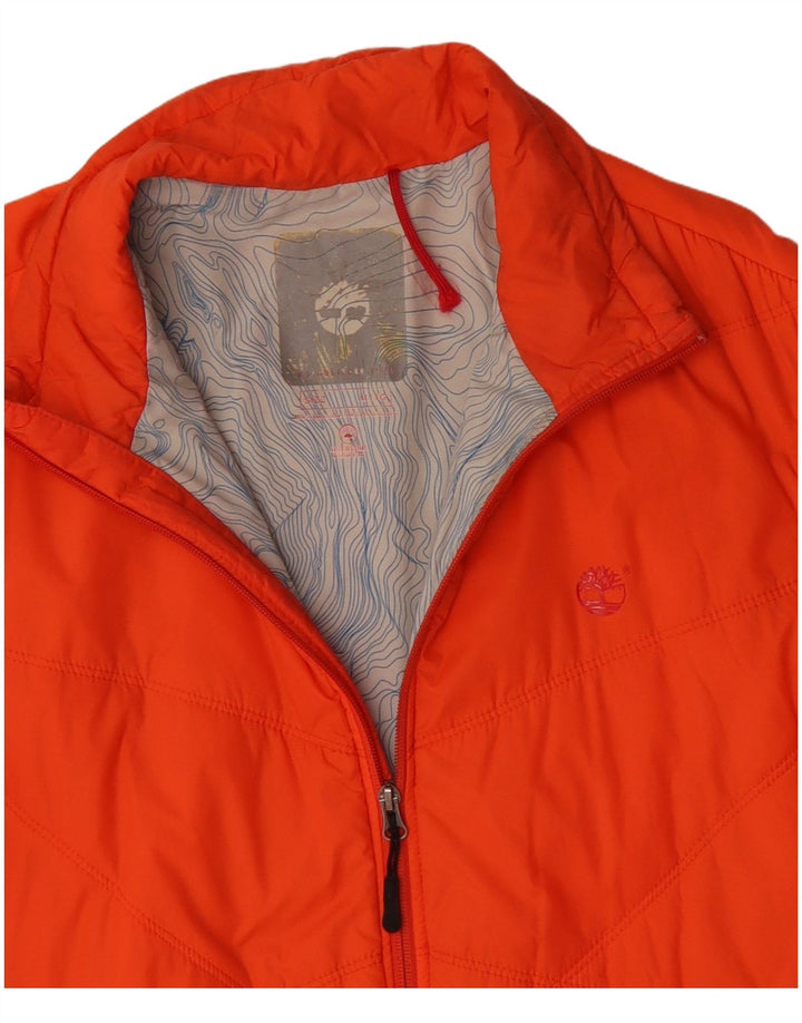 TIMBERLAND Herren Wattierte Jacke UK 42 XL Orange Nylon
