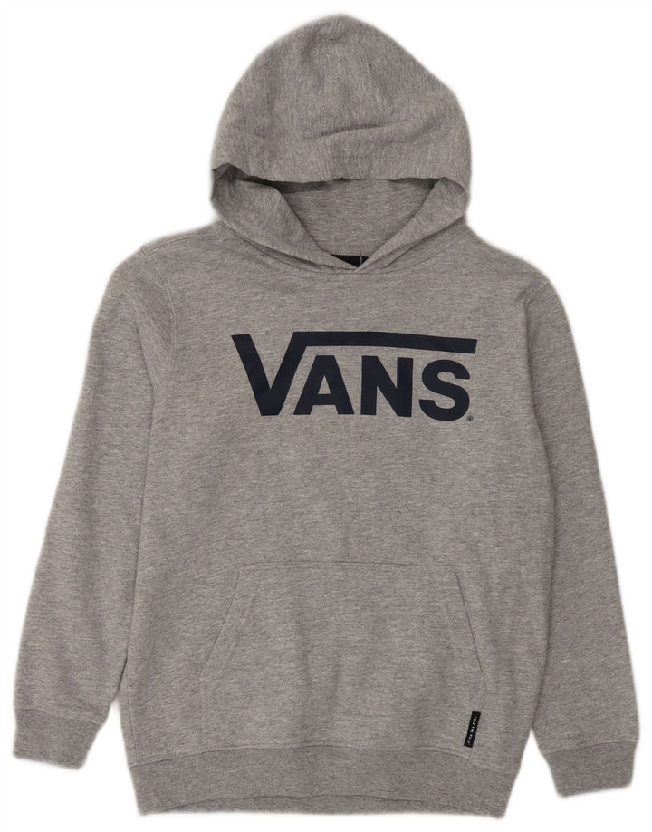 VANS Boys Graphic Hoodie Jumper 10-11 Years Medium  Grey Cotton