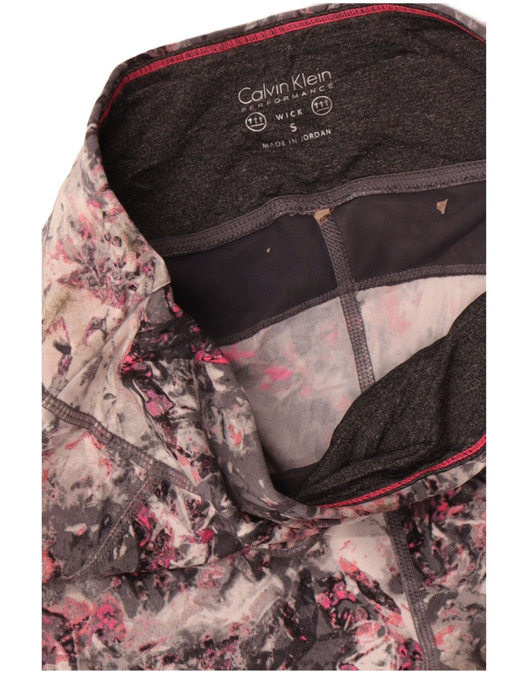 Calvin Klein Womens Abstract Pattern Leggings UK 8 Small Mehrfarbig