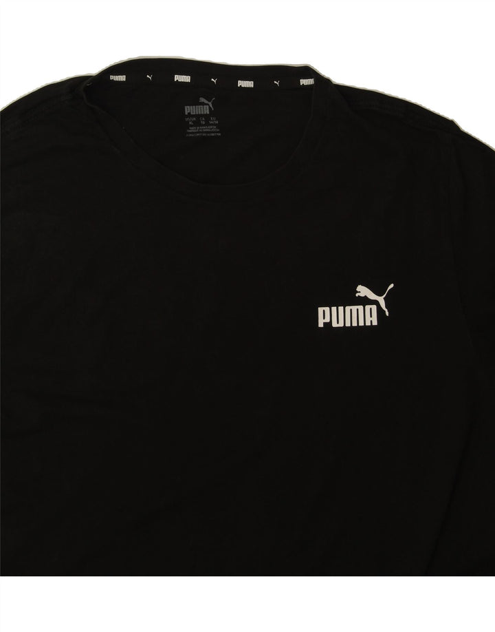 PUMA Mens T-Shirt Top XL Black Vintage Puma and Second-Hand Puma from Messina Hembry 