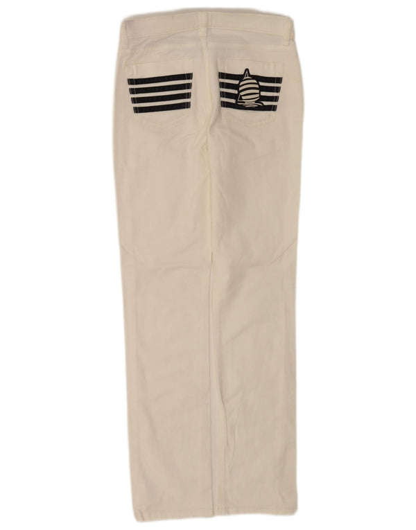 Gerade Freizeithose für Damen von Marina Yachting, W26, L30, weiße Baumwolle