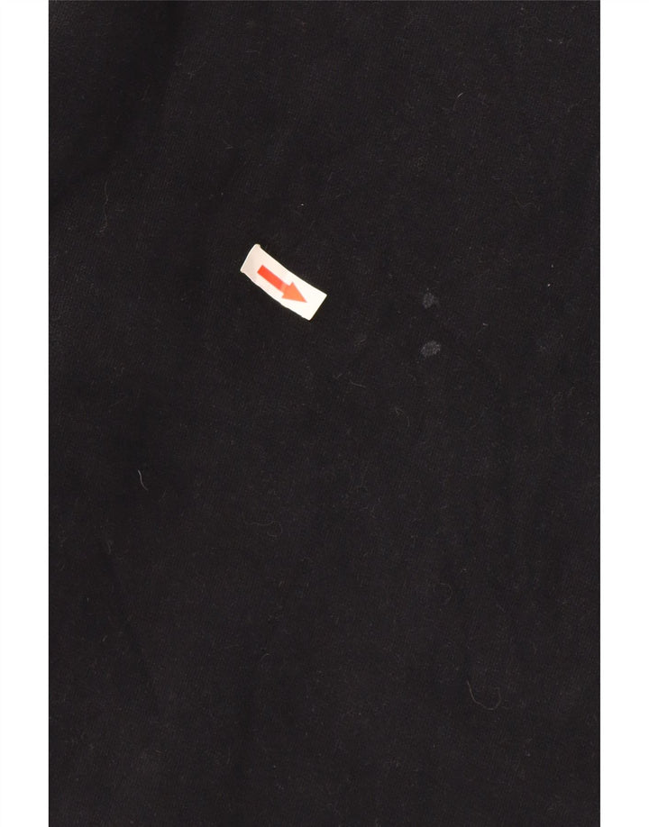 Calvin Klein Jeans Damen Grafik-Sweatshirt-Pullover UK 12 Medium Schwarz