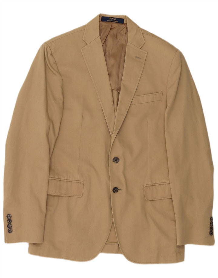 Ralph Lauren Herren-Blazer mit 2 Knöpfen, UK 40, mittelbeige Baumwolle