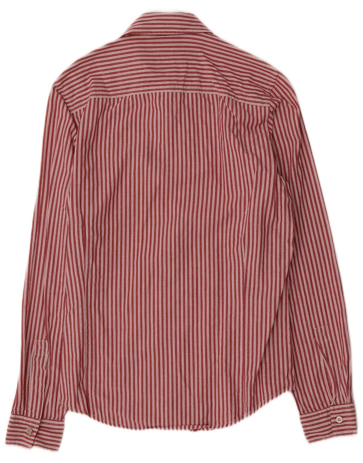 Calvin Klein Jeans Herren Slim Fit Hemd Mittelrot gestreift aus Baumwolle
