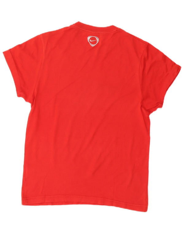 Nike Herren Grafik T-Shirt Top UK 36/38 Small Rote Baumwolle