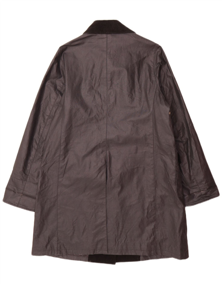 Mackintosh Damen Regenmantel UK 14 Mittelschwarze Baumwolle