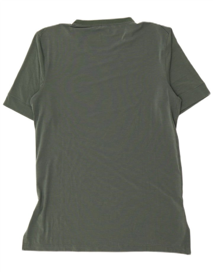Nike Herren Dri Fit T-Shirt Top Mittelgrünes Polyester