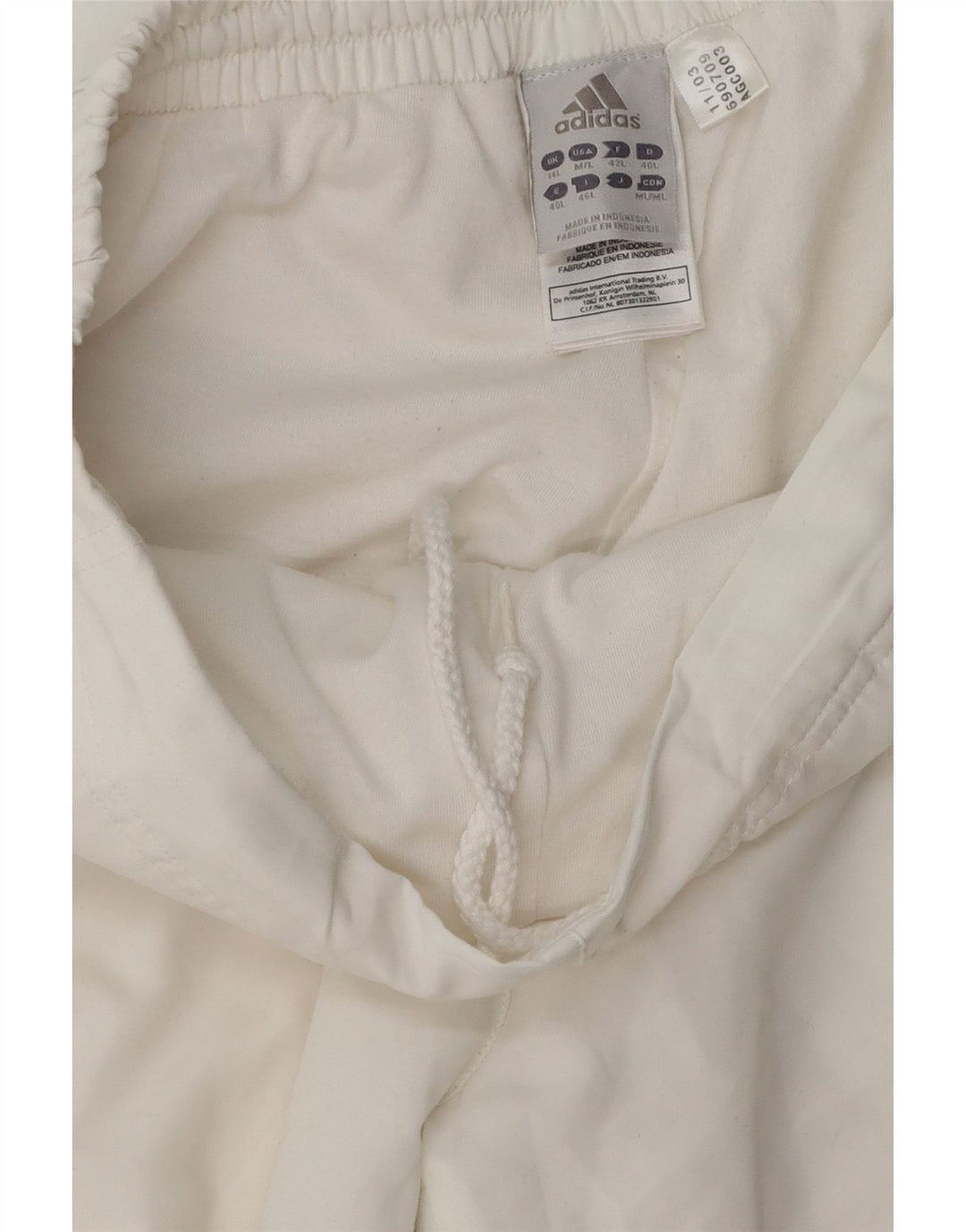 Adidas Damen Trainingshose UK 14 Large Weiß Polyester
