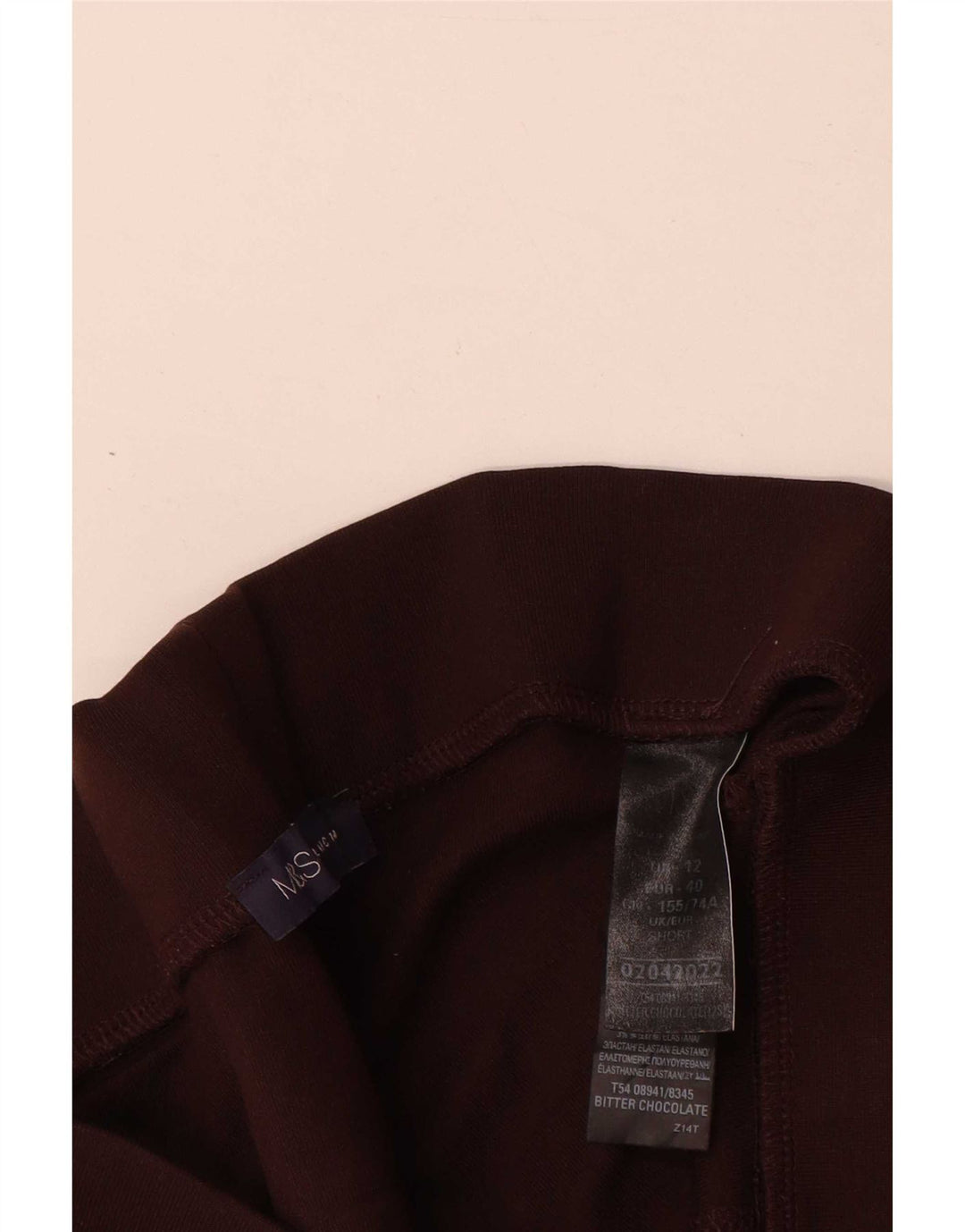 Marks & Spencer Damen Crop Leggings UK 12 Mittelbraune Viskose