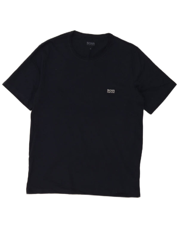 Hugo Boss Herren T-Shirt Top XL Marineblau Baumwolle