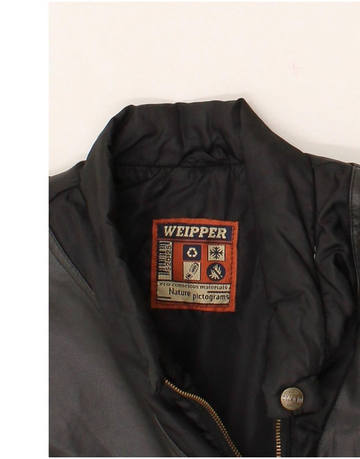 WEIPPER Mens Gilet UK 40 Large Black Cotton Vintage Weipper and Second-Hand Weipper from Messina Hembry 