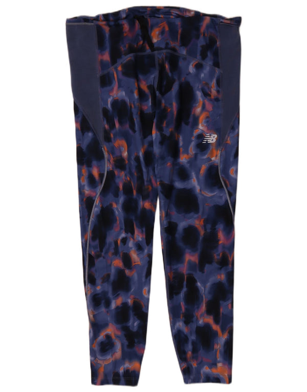 New Balance Damen Leggings UK 18 XL Marineblau Tie Dye