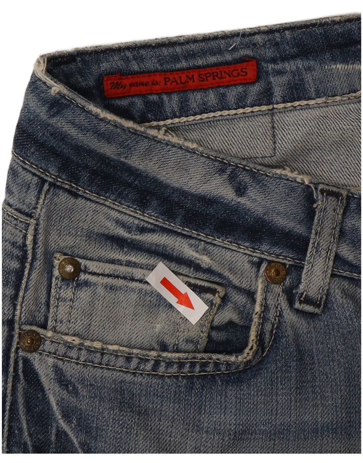 Guess Damen Straight Jeans W32 L27 Blaue Baumwolle