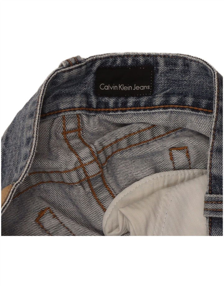 Calvin Klein Damen Straight Jeans W32 L31 Blau