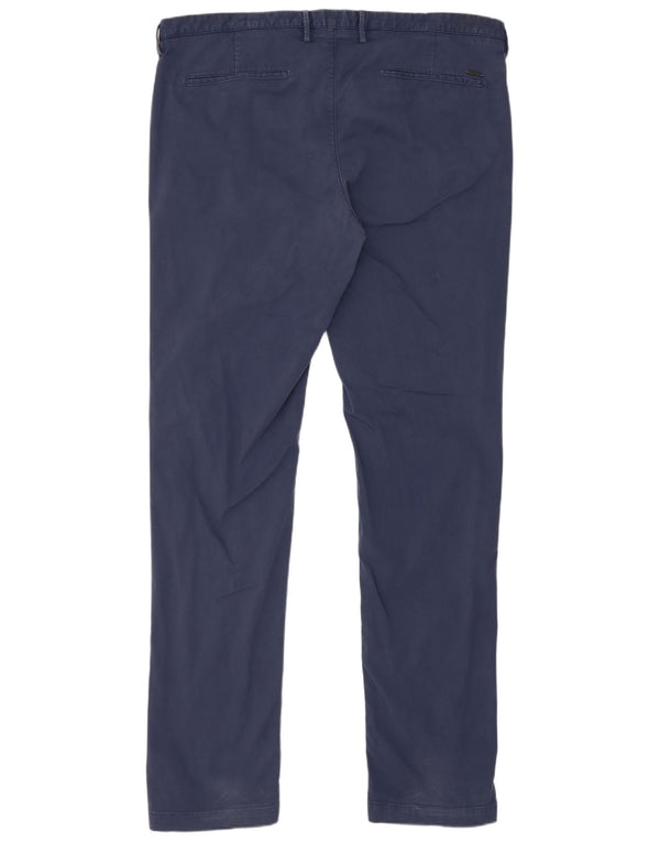Hugo Boss Herren Skinny Chinohose W38 L34 Blaue Baumwolle