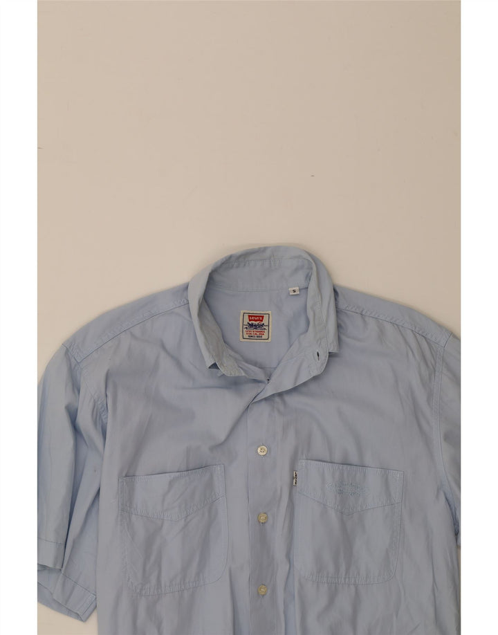 LEVI'S Mens Short Sleeve Shirt Small Blue Vintage Levi's and Second-Hand Levi's from Messina Hembry 
