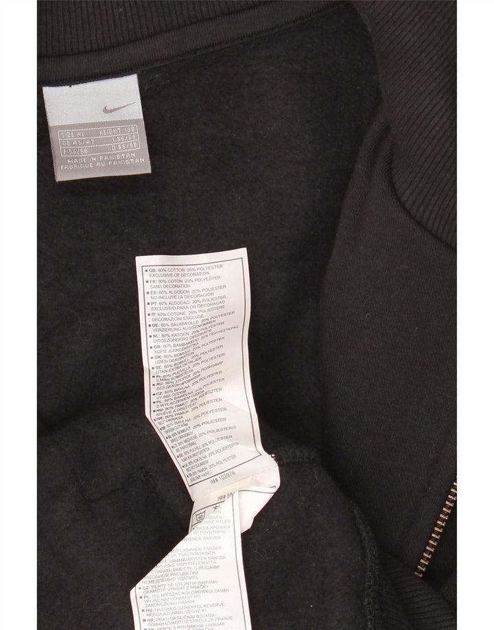 NIKE Herren-Trainingsanzug-Top-Jacke, UK 45/47 XL, schwarze Baumwolle