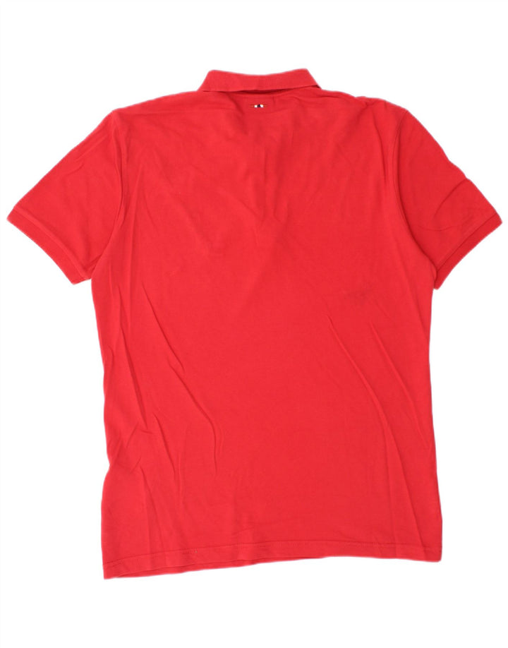Napapijri Herren-Poloshirt aus mittelroter Baumwolle