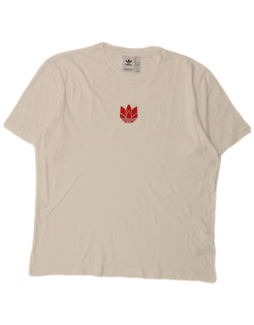 Adidas Herren T-Shirt mit Grafik, groß, aus weißer Baumwolle
