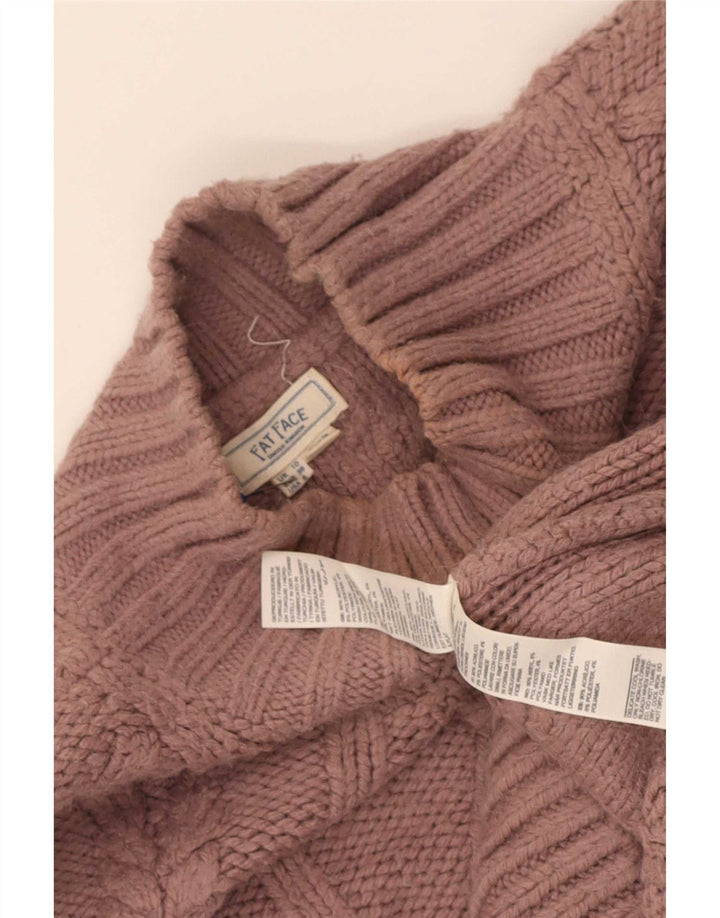 Fat Face Damen-Pullover mit Rollkragen, übergroß, Gr. 10, Rosa