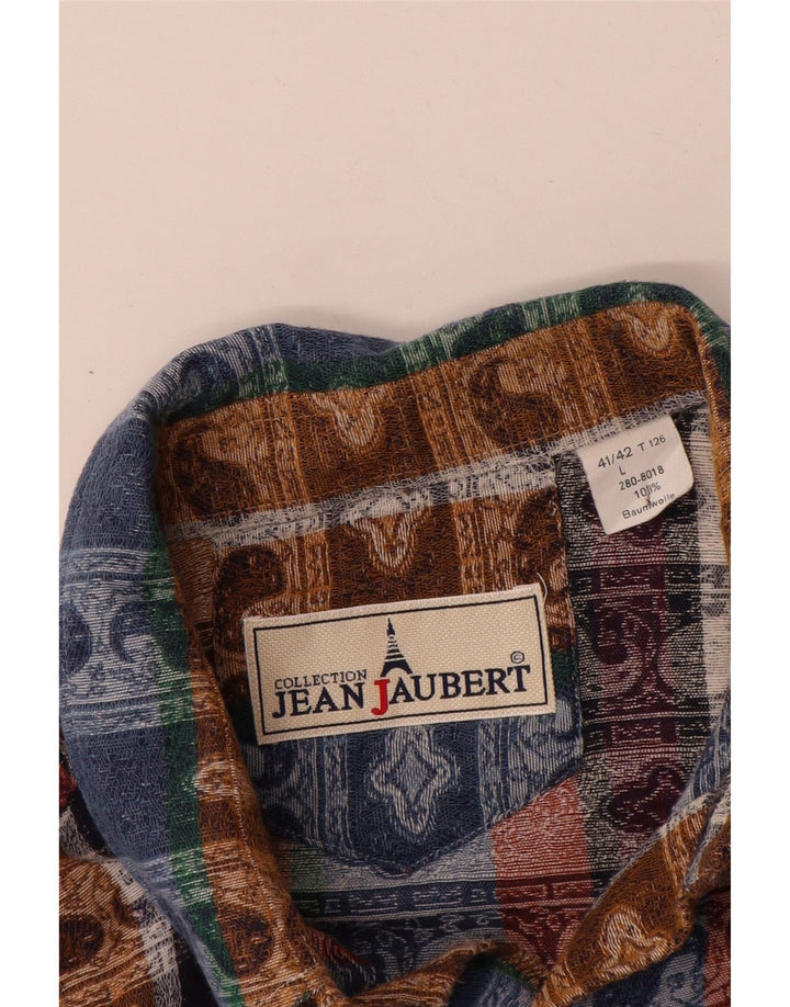 Vintage Herrenhemd Größe 41/42Große mehrfarbige Paisley-Baumwolle