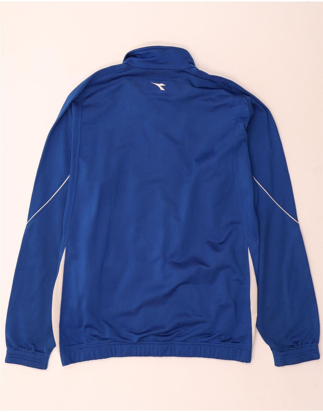 Diadora Herren-Trainingsanzug-Oberteil, Jacke, XL, blaues Farbblock-Polyester