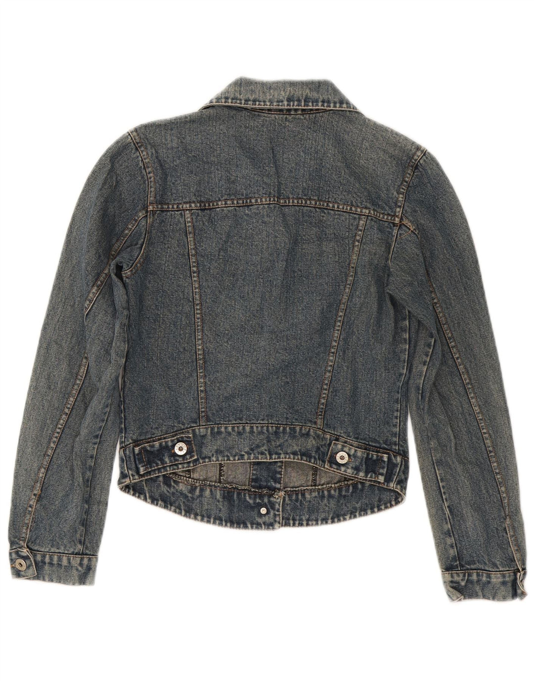 Vintage Damen Crop Jeansjacke UK 4 XS Blau