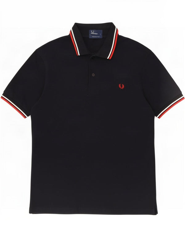 Fred Perry Herren-Poloshirt, große marineblaue Baumwolle
