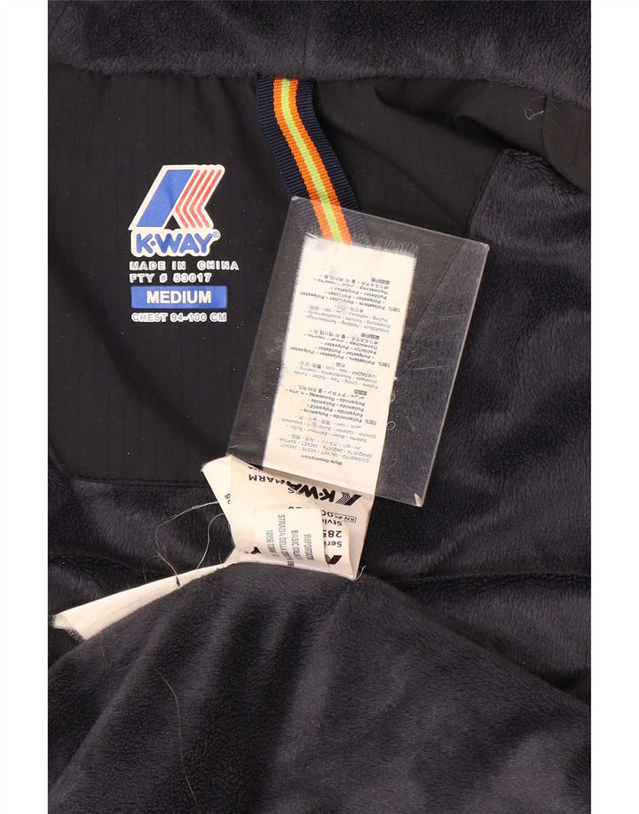 K-Way Damen-Windbreakerjacke mit Kapuze, UK 14, mittelschwarz, Polyamid