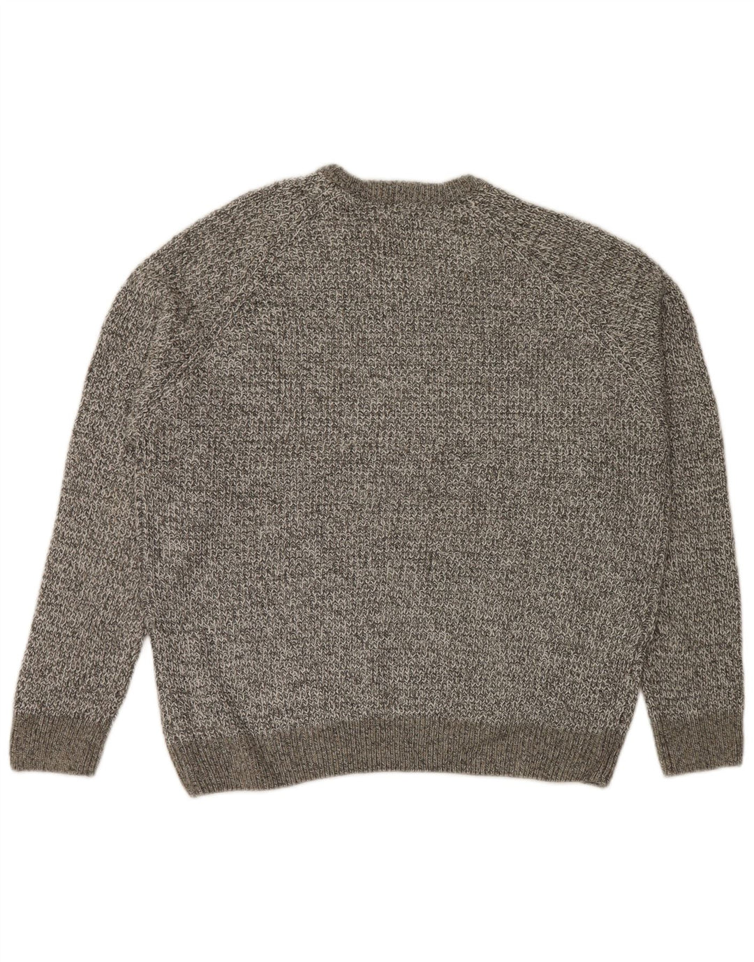 Marks & Spencer Herren-Pullover mit Rundhalsausschnitt, 2XL, grau geflecktes Acryl