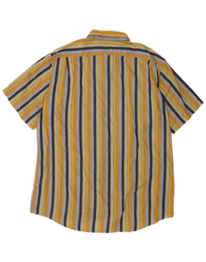 Lacoste Herren-Kurzarmhemd, Größe 42, groß, mehrfarbig, gestreift, Baumwolle