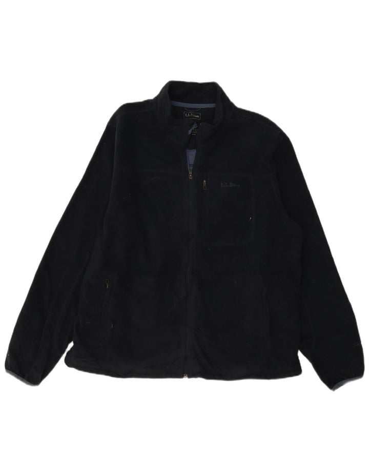 L.L.Bean Herren Fleecejacke UK 40 Large Marineblau Polyester