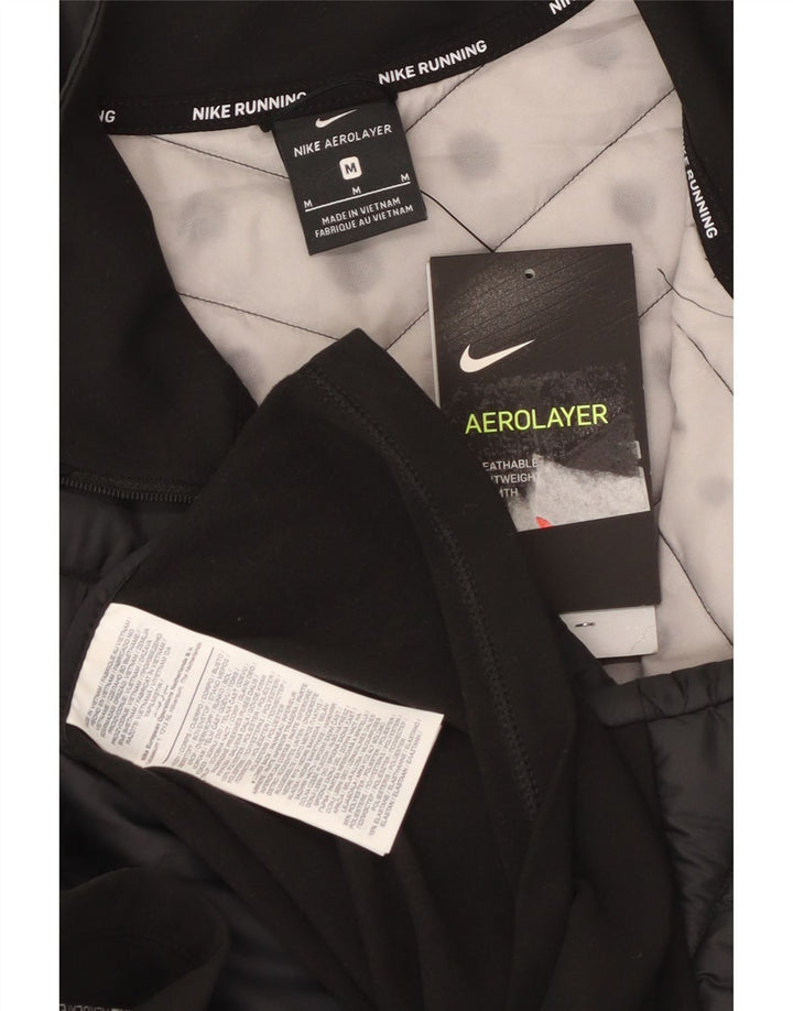 Nike Herren Wattierte Weste UK 38 Medium Schwarz Polyester