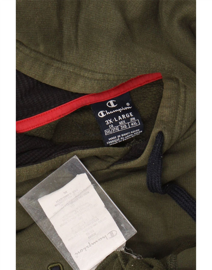 CHAMPION Herren-Kapuzenpullover mit Grafik, 3XL, Khaki, Baumwolle