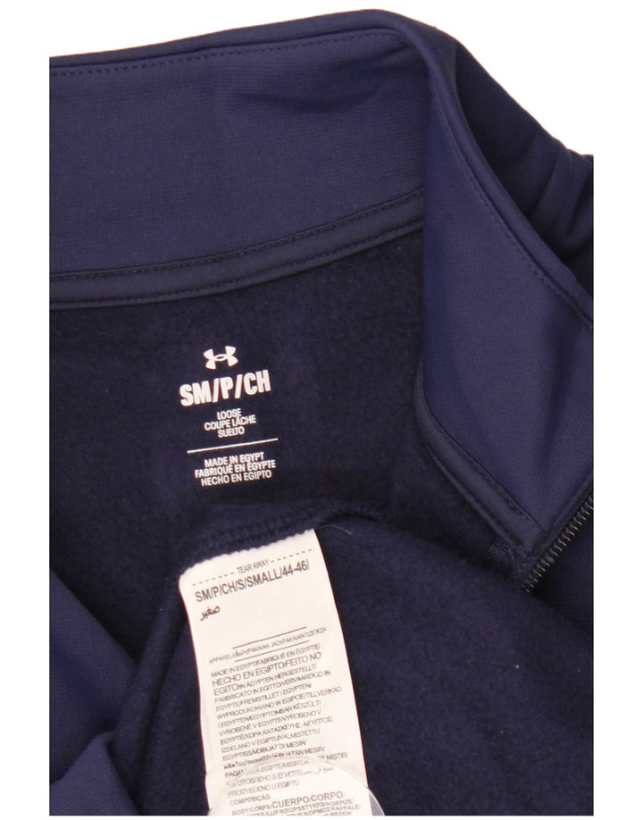 Under Armour Herren-Sweatshirt mit Reißverschluss am Hals, Größe S, Marineblau, Polyester