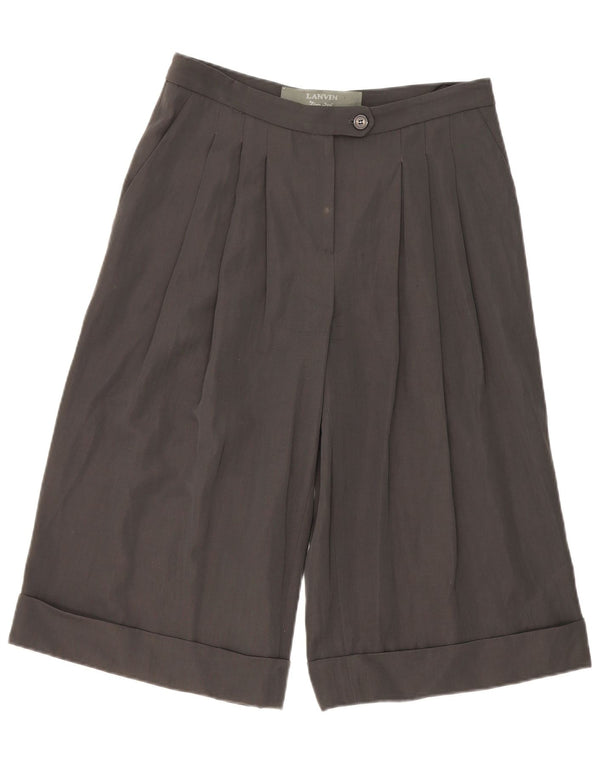 Lanvin Womens Pegged Bermuda Shorts EU 42 Large W34 Graue Wolle