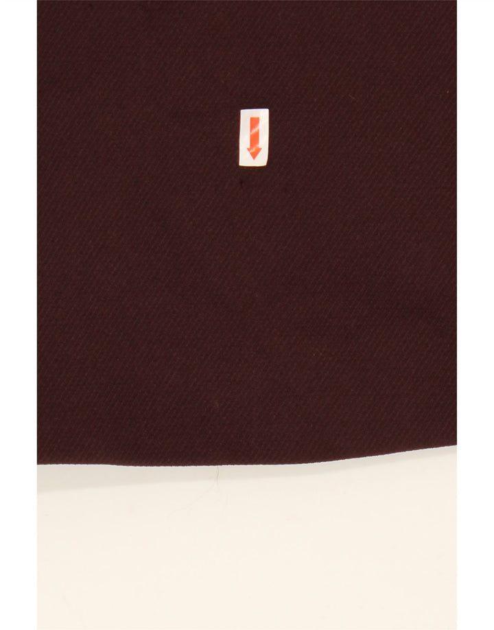 ZARA Damen Offene Weste UK 10 Small Kastanienbraunes Polyester